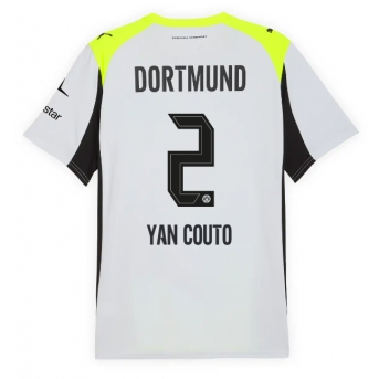 Billige Fotballdrakt Borussia Dortmund Yan Couto #2 Replika Bortedrakt 2025-26 Kortermet